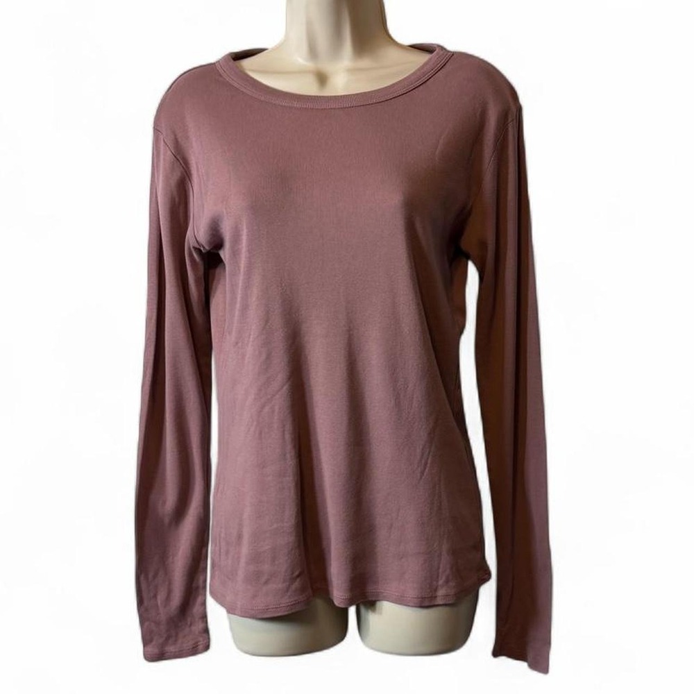 Y2K Mossimo Dusty Rose Long Sleeve Crewneck Tee, Women's Size L